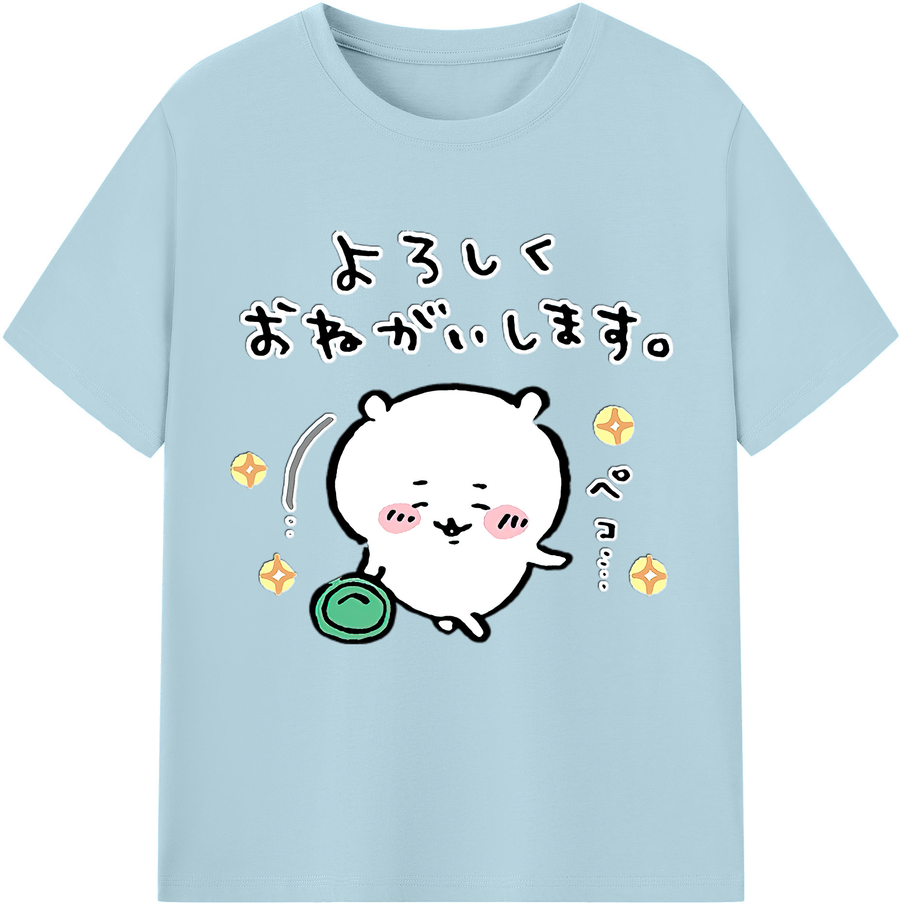 （画像用） ちいかわ ちいかわ Chii-kawa chiikawa 綿100％半袖Tシャツ（フロントプリント）